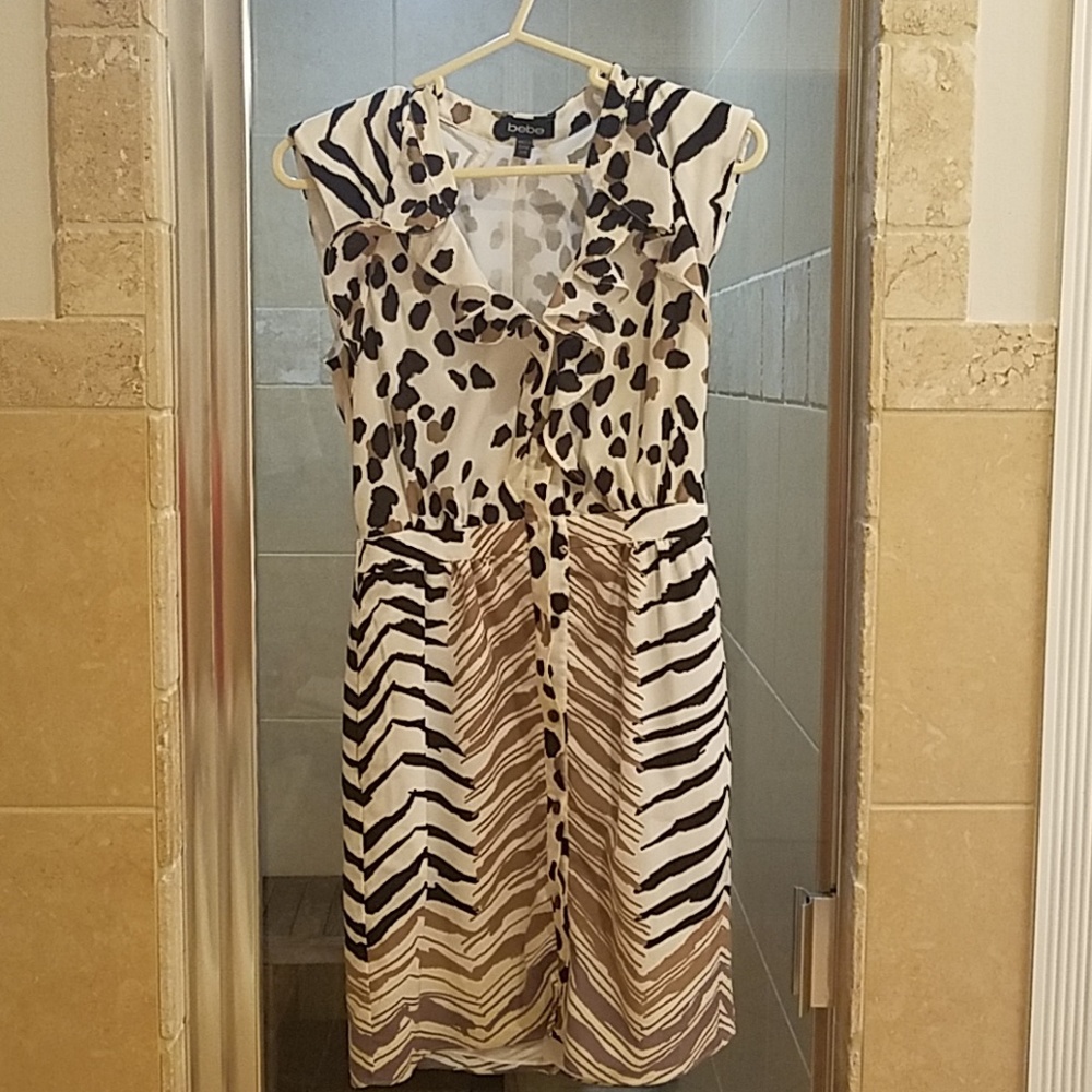 Bebe leopard print dress xxs